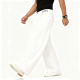 White Wide-Leg Jeans with "LOVE" Waistband Detail