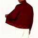 Burgundy Chevron Lace Detail Half-Zip Knit Jacket