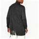 Charcoal Braid & Feather Detail Longline Knit Jacket
